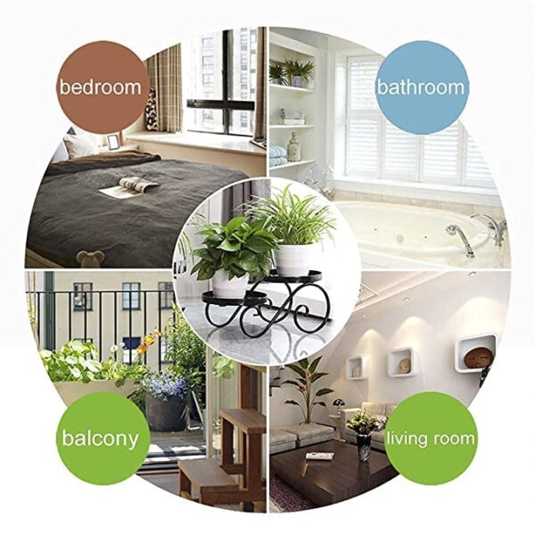 Indoor-outdoor flower stand with round stylish pot holder