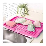 Anti-slip sloping sink mat for plates, glasses, and kitchen utensils