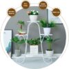 Modern multi-tier plant organizer for patio and home use.