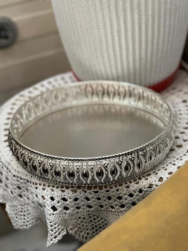 Antique German silver hamper tray for festive celebrations and décor