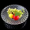 Stylish glass fruit bowl with bubble texture pattern