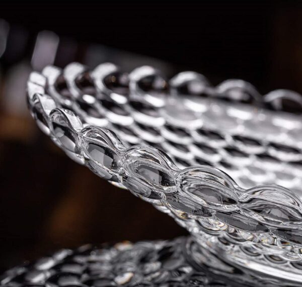 Unique bubble design glass fruit bowl centerpiece