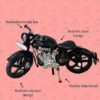 Rustic motorcycle sculpture – bullet bike miniature metal design