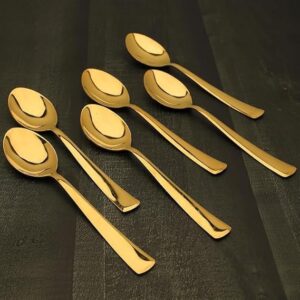 Gold plated table spoon for elegant dining