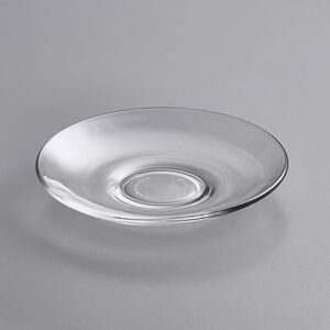 Premium transparent glass saucers for elegant dining