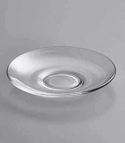 Premium transparent glass saucers for elegant dining