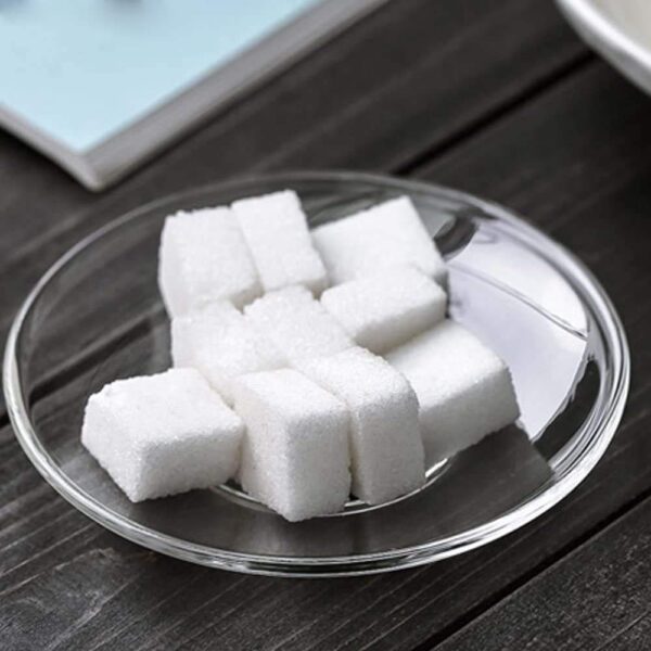 Luxury clear glass saucer set for tea parties and gatherings