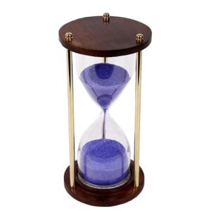 Premium Wooden and Brass Sand Timer Hourglass – Classic Home Décor