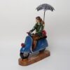 Scooter showpiece with romantic lovers – art collectible