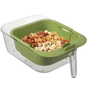 Double-layer snack serving tray with built-in phone holder