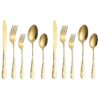 Premium gold cutlery set with modern design