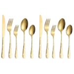 Premium gold cutlery set with modern design