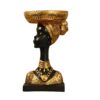 Traditional Indian lady statue showpiece with ethnic artwork