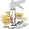 Stainless steel kitchen press with multiple jali attachments