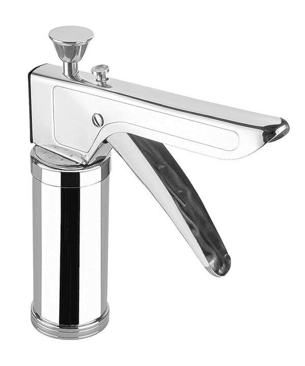 Stainless steel murukku maker with strong handle design