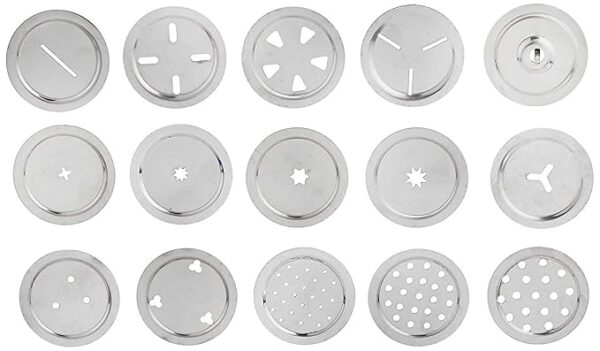 Food-grade stainless steel press with comfortable handle grip