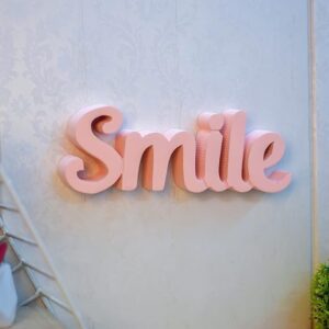 Cute smile peach aesthetic table decor for modern home design