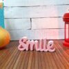 Smile peach aesthetic showpiece for table and shelf display