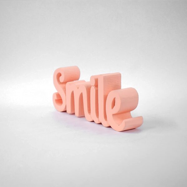 Minimalist peach smile tabletop decoration