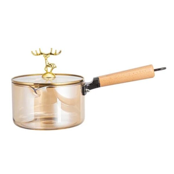 Stylish transparent casserole glass cookware with lid