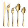 Luxury stainless steel flatware silverware set for dining table