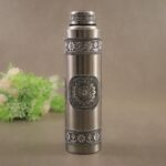 Stainless Steel Oxidised Worked Water Bottle 1000 ml for office and travel use