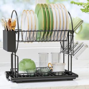 Stainless steel multifunctional dish drying rack for kitchen counter