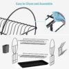 Sturdy multifunctional dish rack for home kitchens