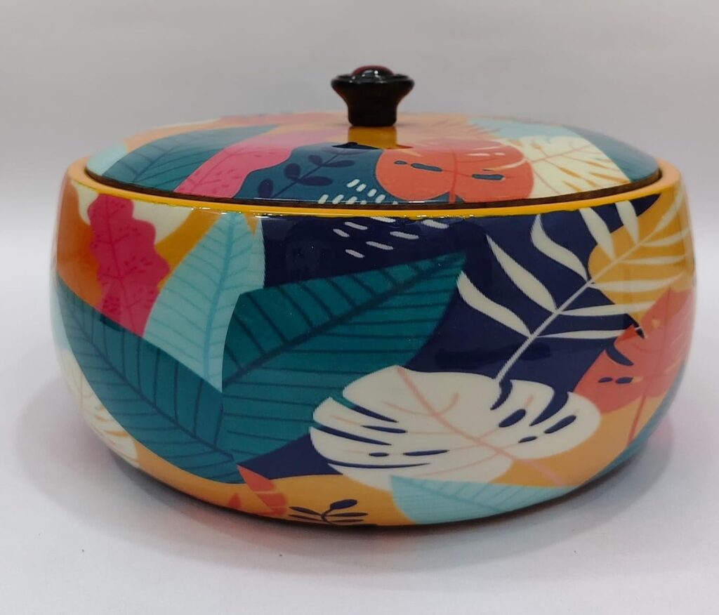 Handcrafted Solid Wood Tropical Casserole