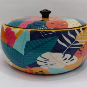 Handcrafted Solid Wood Tropical Casserole