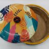 Handmade Solid Wood Round Roti Box – Tropical Wooden Casserole with Lid