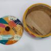 Traditional Round Roti Box with Lid – Premium Handcrafted Wooden Casserole