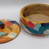 Solid Wood Round Roti Box – Handcrafted Tropical Wooden