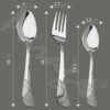 Dishwasher-safe stainless steel cutlery set with classic style
