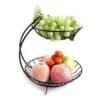 Stylish two-tier fruit basket stand for kitchen