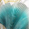 Contemporary leaf patterned metal wall décor sculpture for interiors