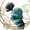 Stylish large decorative leaf metal wall sculpture for modern walls