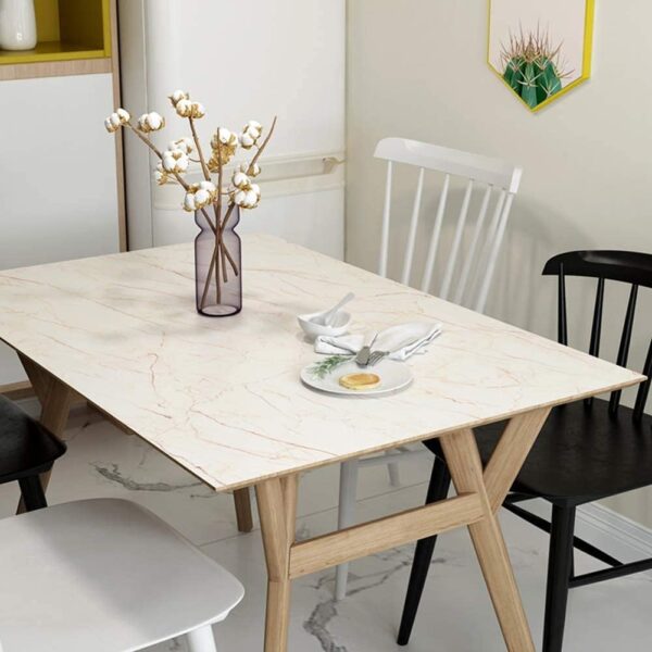 Luxury cream marble vinyl film for kitchen cabinets and countertops