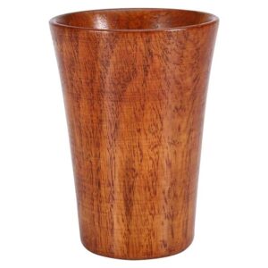 Handicraft wooden water glass with primitive natural wood finish