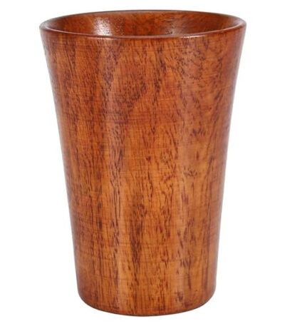 Handicraft wooden water glass with primitive natural wood finish