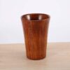 Natural handcrafted wooden glass for water and juices