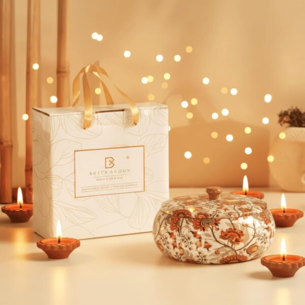 Decorative marigold wooden roti box for modern and traditional kitchens