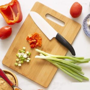 Organic bamboo wood chopping board for kitchen