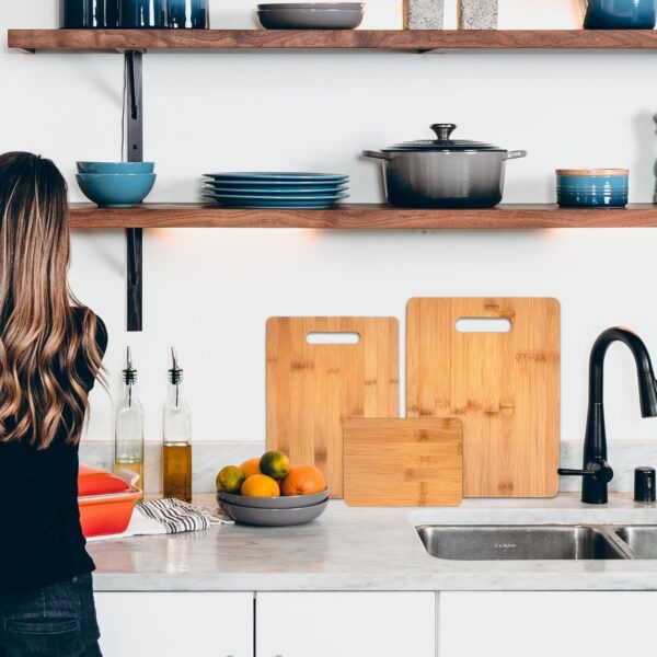 Sustainable bamboo wood chopping board for eco-friendly kitchens