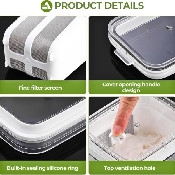 Non-slip Greek yogurt strainer with high-quality design