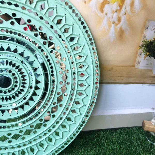 Luxury handmade wall art mirror with aesthetic frame design