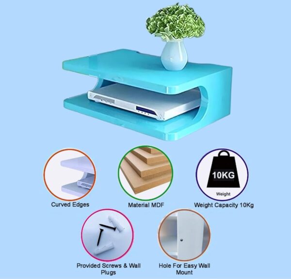 Multi-purpose wall shelf set up boxed stand for storage