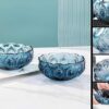 Elegant glass dessert bowls with a modern square shape