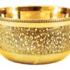 Artisan brass bowl with smooth polished finish suitable for decorative