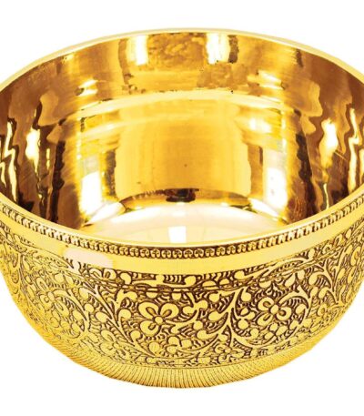 Handmade brass bowl with antique finish ideal for table decoration